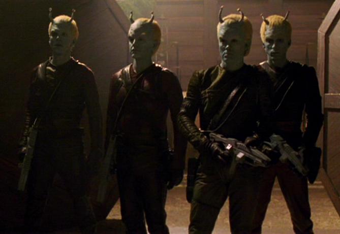 Andorians at the P&rsquo;Jem monastery in Star Trek Enterprise