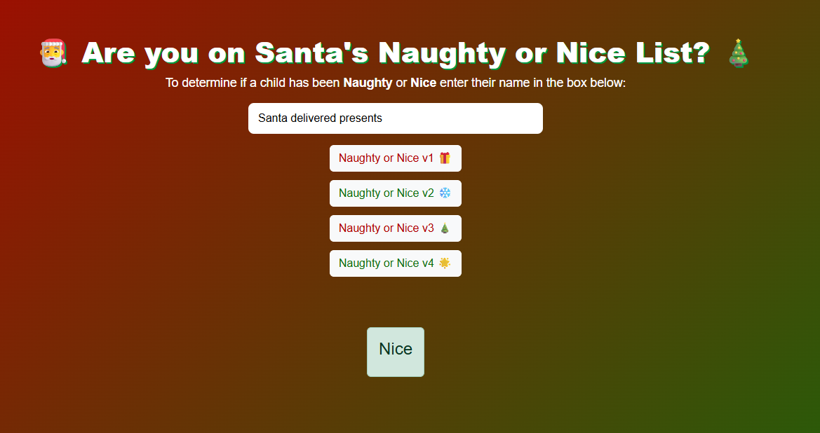 Is Santa Naughty or Nice?